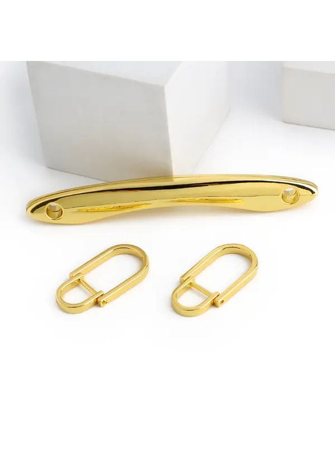 Fish Shaped Metal Purse Handle With D Buckle 3 Pieces Set Style3 DIY Wallet Making Supplies - Image 2